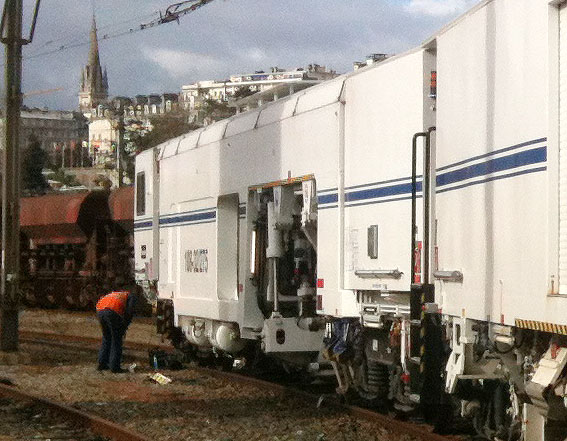 Détail de la bourreuse